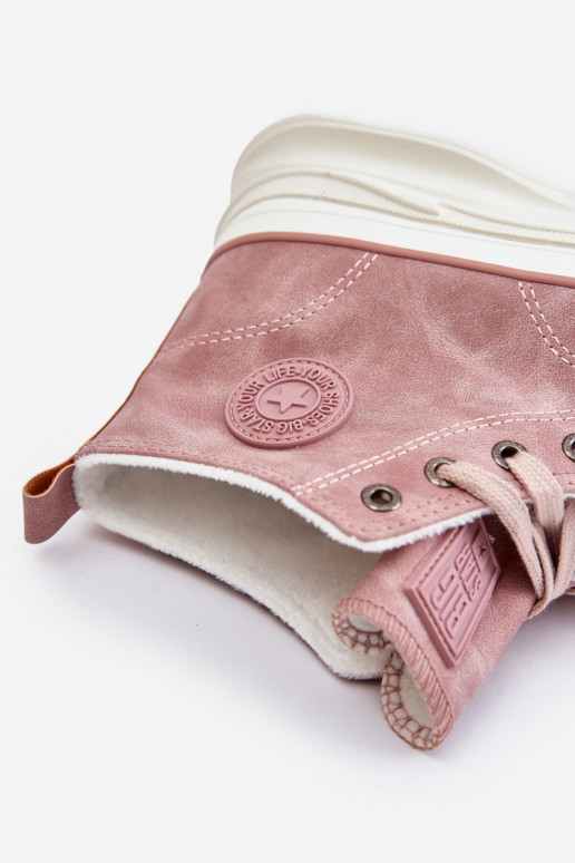 sich Zuarm laufen Freizeitschuhe mit einer Plattform Big Star OO274071 pinke Farbe