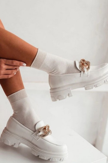 Damensocken BaZuełniane Z LurekEulenm Ściągaczem elfenbeinfarbe