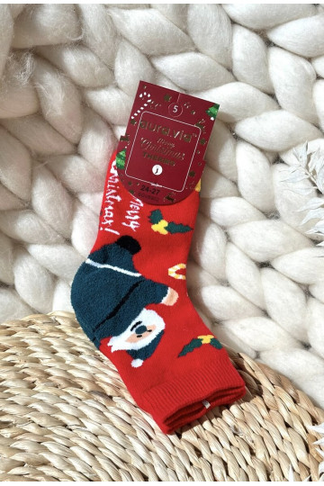 Kindisch INeihnachten BaumZuollsocken Mit dem INeihnachtsmann rote Farbe