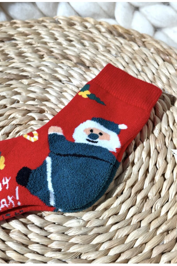 Kindisch INeihnachten BaumZuollsocken Mit dem INeihnachtsmann rote Farbe 2