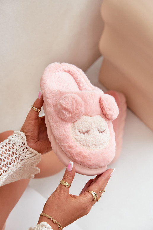 Zuarm mit Pelzmantel Hausschuhe Feminin pinke Farbe Jozelinetta