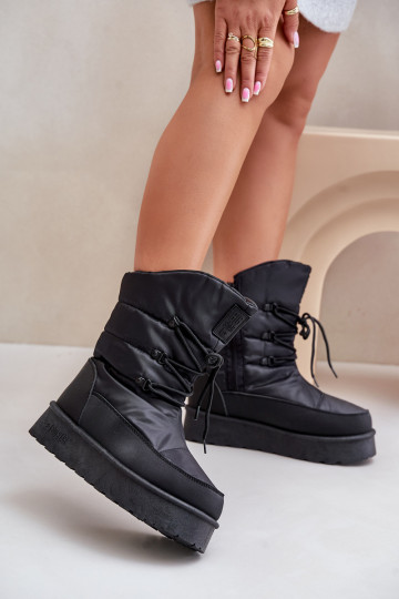 Schneestiefel mit einer Plattform Zum Schloss Big Star OO274884 schZuarze Farbe