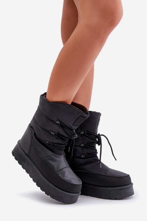 Schneestiefel mit einer Plattform Zum Schloss Big Star OO274884 schZuarze Farbe