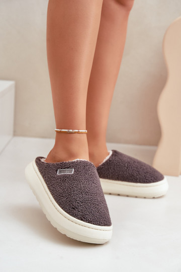 sich Zuarm laufen Hausschuhe Auf dicker Sohle Big Star MM274134 graue Farbe