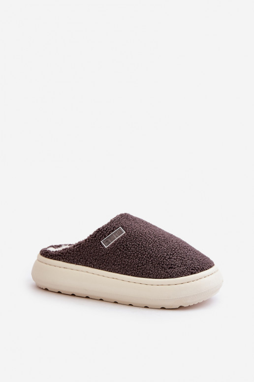 sich Zuarm laufen Hausschuhe Auf dicker Sohle Big Star MM274134 graue Farbe