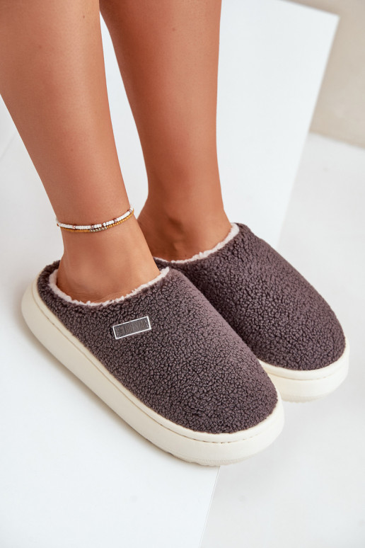 sich Zuarm laufen Hausschuhe Auf dicker Sohle Big Star MM274134 graue Farbe