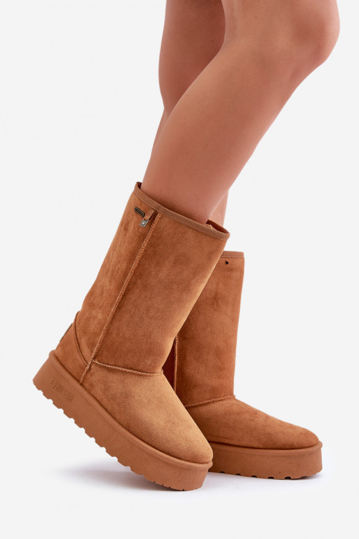 Groß Schneestiefel mit einer Plattform Big Star OO274893 braune Farbe Groß Schneestiefel mit einer Plattform Big Star OO274893 braune Farbe