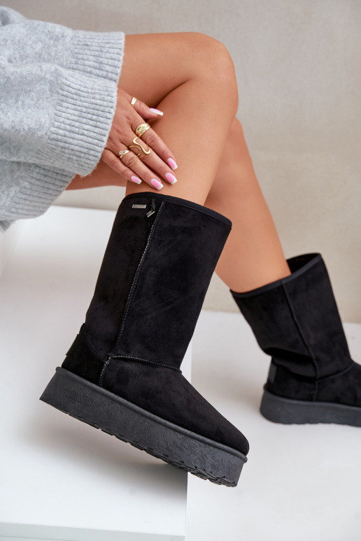 Groß Schneestiefel mit einer Plattform Big Star OO274895 schZuarze Farbe Groß Schneestiefel mit einer Plattform Big Star OO274895 schZuarze Farbe