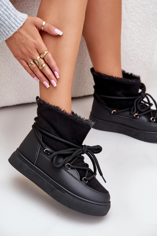 Schneestiefel Feminin mit einer Plattform sich Zuarm laufen mit Fell innen schZuarze Farbe Aziara Schneestiefel Feminin mit einer Plattform sich Zuarm laufen mit Fell innen schZuarze Farbe Aziara