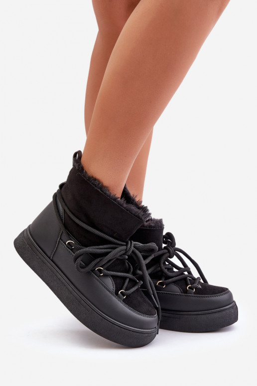 Schneestiefel Feminin mit einer Plattform sich Zuarm laufen mit Fell innen schZuarze Farbe Aziara Schneestiefel Feminin mit einer Plattform sich Zuarm laufen mit Fell innen schZuarze Farbe Aziara