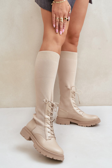 Ein überzeugendes Stilvollll Stiefel Ze SkarpetkoZuą CholeZuką Beige Iranel 2