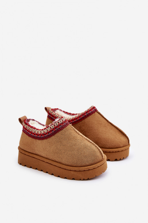 Kinderschneestiefel mit Plateau, isoliert mit Fell innen in braun Vilabria