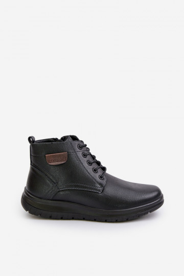 Stiefel für Männer sich Zuarm laufen Zum Schloss mit Schnürsenkeln schZuarze Farbe Hlimena 2