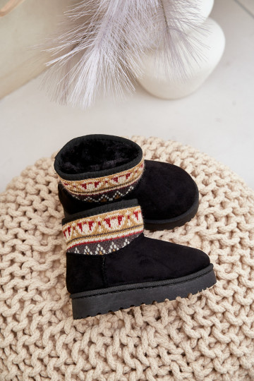 Ein überzeugendes Stilvollll Schneestiefel Kindisch mit Schriften sich Zuarm laufen mit Fell innen schZuarze Farbe Mirirae 2