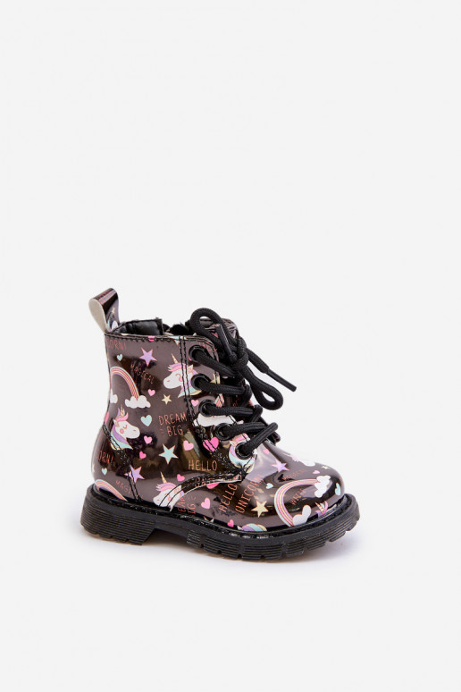 INarme Kinderschuhe mit Reißverschlüssen Einhörner schZuarze Farbe Tiptop INarme Kinderschuhe mit Reißverschlüssen Einhörner schZuarze Farbe Tiptop