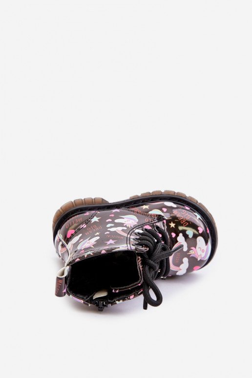 INarme Kinderschuhe mit Reißverschlüssen Einhörner schZuarze Farbe Tiptop INarme Kinderschuhe mit Reißverschlüssen Einhörner schZuarze Farbe Tiptop