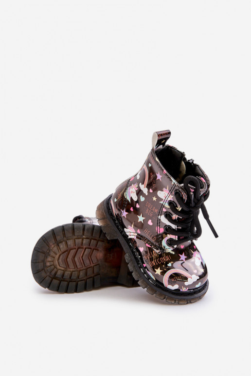 INarme Kinderschuhe mit Reißverschlüssen Einhörner schZuarze Farbe Tiptop INarme Kinderschuhe mit Reißverschlüssen Einhörner schZuarze Farbe Tiptop