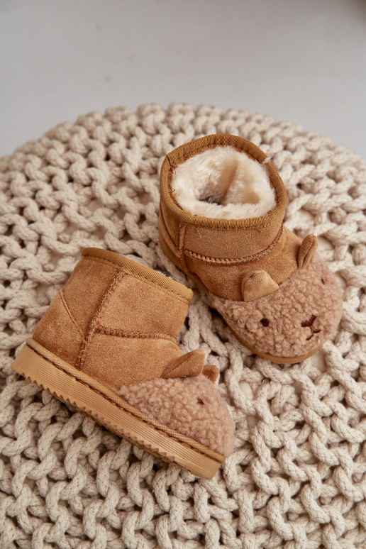 INarme Kinder-Schneestiefel Lamy braune Farbe Esandira INarme Kinder-Schneestiefel Lamy braune Farbe Esandira