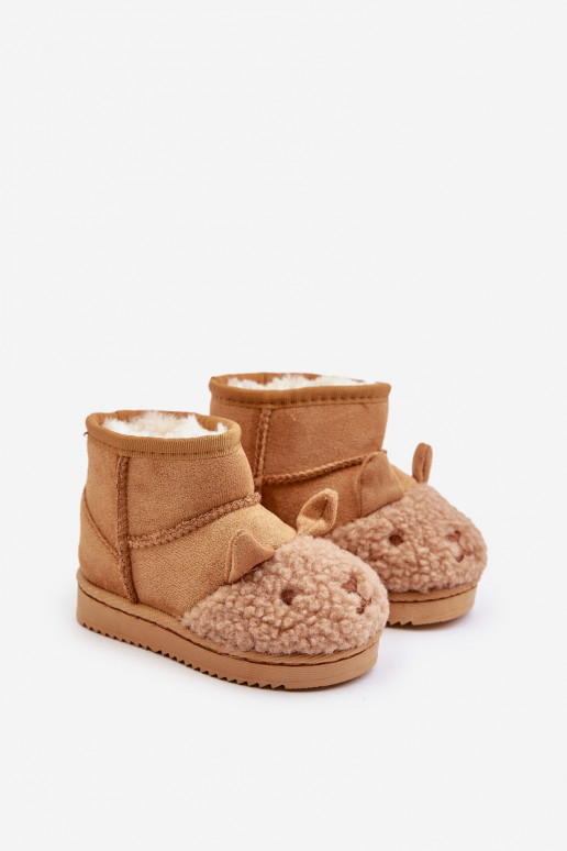 INarme Kinder-Schneestiefel Lamy braune Farbe Esandira INarme Kinder-Schneestiefel Lamy braune Farbe Esandira