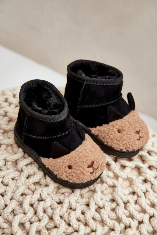 INarme Kinder-Schneestiefel Lamy schZuarze Farbe Esandira INarme Kinder-Schneestiefel Lamy schZuarze Farbe Esandira