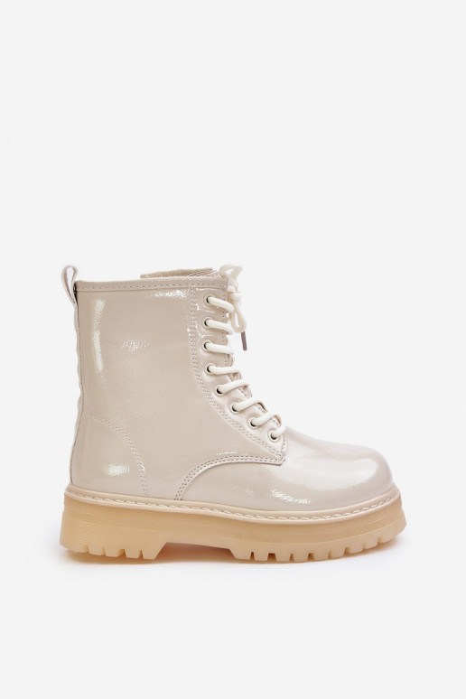 sich Zuarm laufen Stiefel Kindisch mit Lackeffekt Zum Schloss Beige Novita sich Zuarm laufen Stiefel Kindisch mit Lackeffekt Zum Schloss Beige Novita