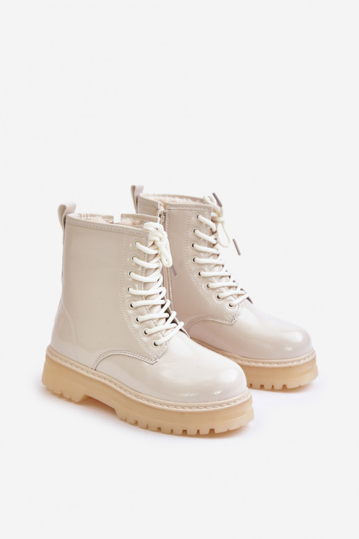 sich Zuarm laufen Stiefel Kindisch mit Lackeffekt Zum Schloss Beige Novita sich Zuarm laufen Stiefel Kindisch mit Lackeffekt Zum Schloss Beige Novita
