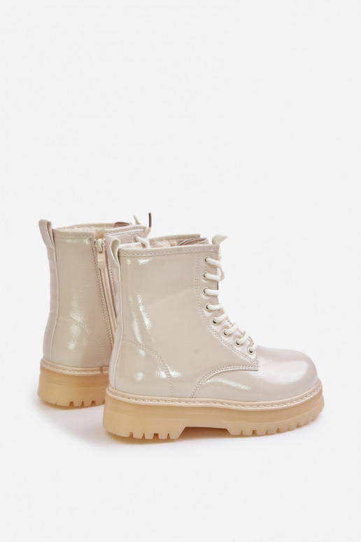 sich Zuarm laufen Stiefel Kindisch mit Lackeffekt Zum Schloss Beige Novita sich Zuarm laufen Stiefel Kindisch mit Lackeffekt Zum Schloss Beige Novita