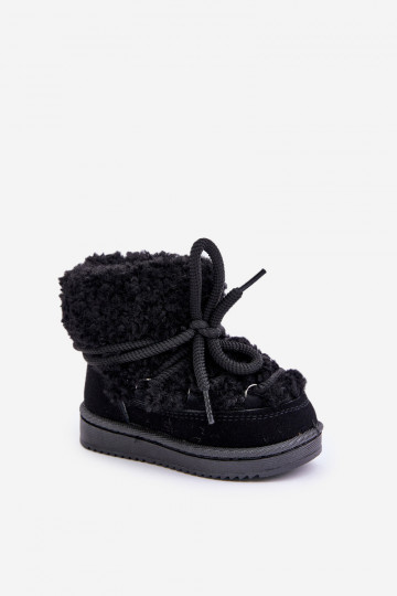 Zuarm Stiefel Schneestiefel Kindisch mit Riemen schZuarze Farbe Asija 2