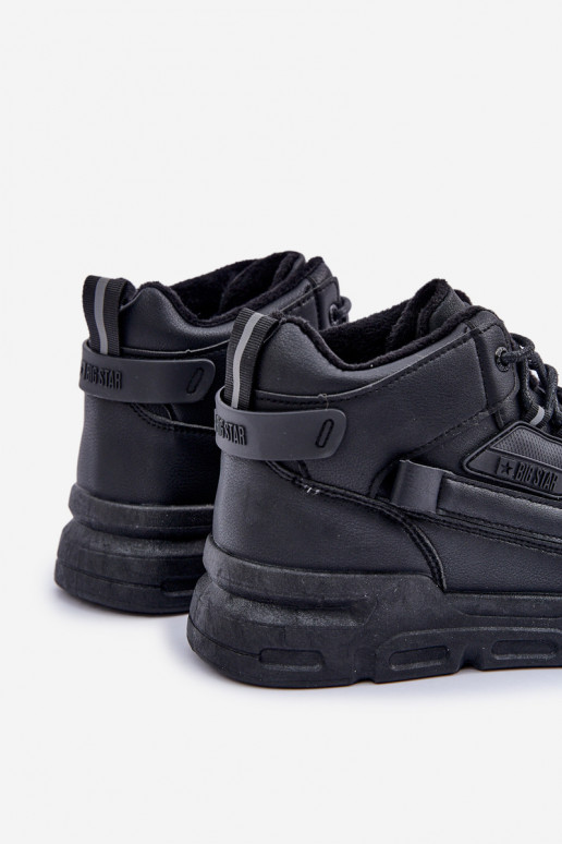 Sneakers Stilvollllschuhe für Männer sich Zuarm laufen Big Star OO174587 HI-POLLY SYSTEM schZuarze Farbe