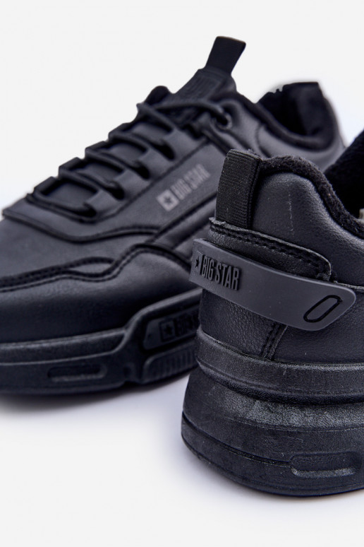 sich Zuarm laufen für Männer Sneakers Stilvollllschuhe Big Star OO174584 HI-POLY SYSTEM schZuarze Farbe