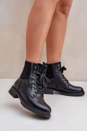 sich Zuarm laufen Stiefel mit breiten Absätzen Eko Haut schZuarze Farbe Ermöglichtoise 2