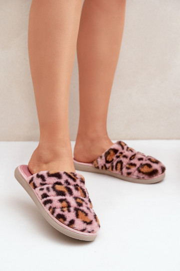 Hausschuhe Damen mit Leopardenfell-Muster Inblu EK000008 in Rosa 2