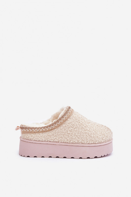 Schneestiefel Feminin mit einer Plattform Z Haftem elfenbeinfarbe Tirissa