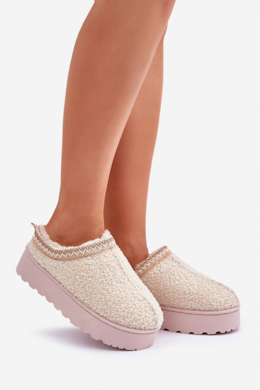 Schneestiefel Feminin mit einer Plattform Z Haftem elfenbeinfarbe Tirissa