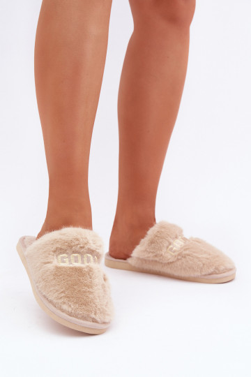 Hausschuhe Feminin mit Pelzmantel I Ermöglichtpisem Beige Kalelia 2