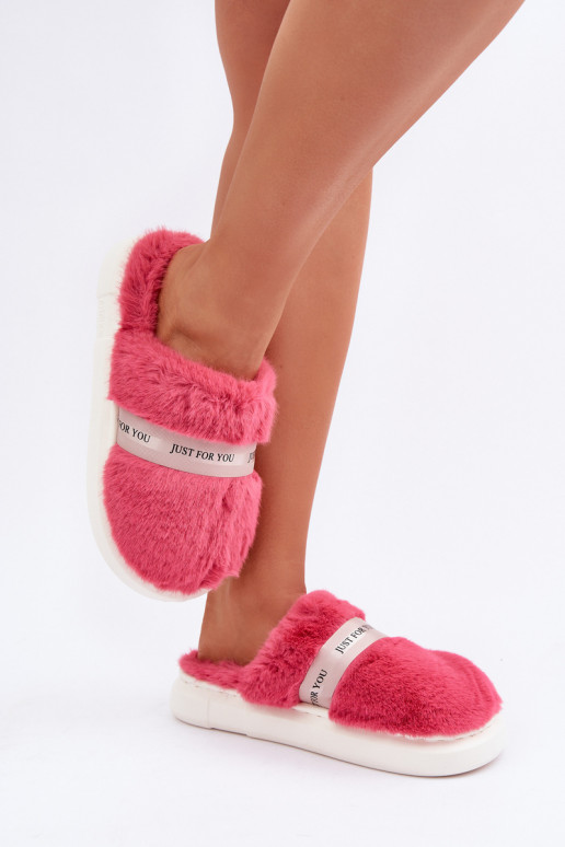 Hausschuhe mit dekorierten Absätzen in Rosa Savalithea