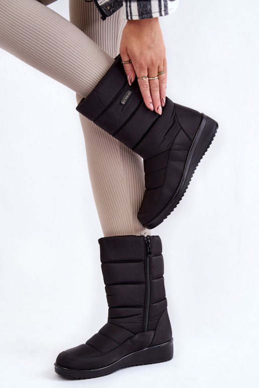 Wärmende Schneestiefel in Schwarz Calena