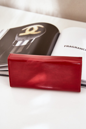 Eko Leder Gładki Damenbrieftasche rote Farbe Erolia 2