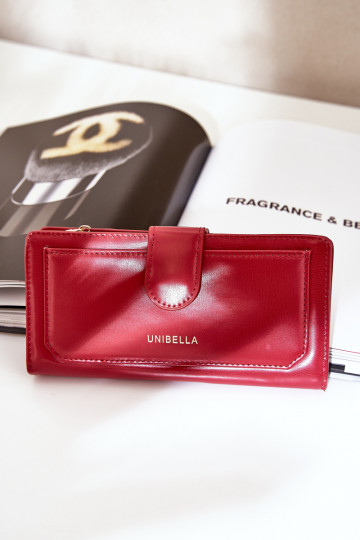 Damenbrieftasche aus Öko-Leder rote Farbe Kalinessa