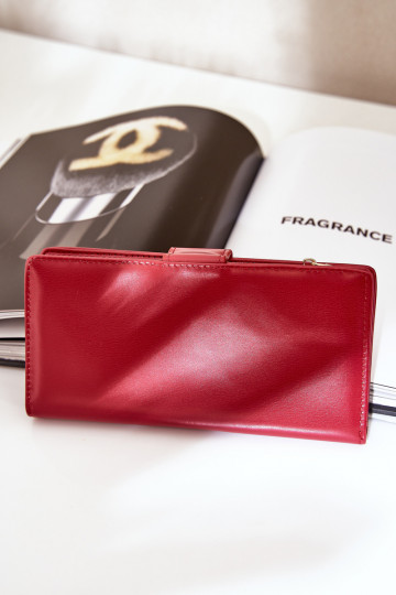 Damenbrieftasche aus Öko-Leder rote Farbe Kalinessa 2