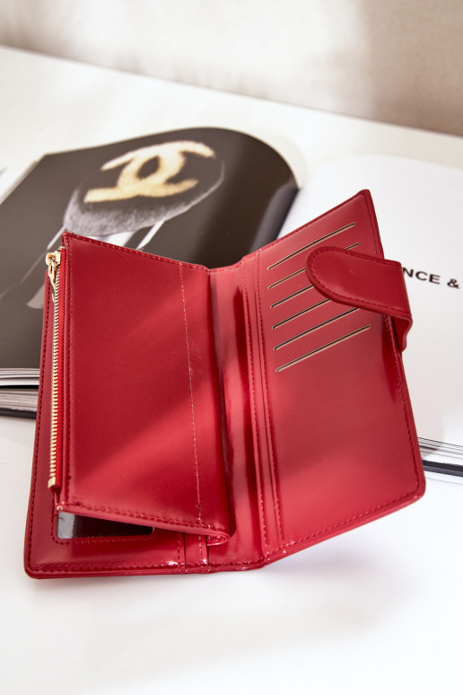Damenbrieftasche aus Öko-Leder rote Farbe Kalinessa Damenbrieftasche aus Öko-Leder rote Farbe Kalinessa