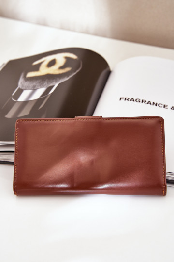 Damenbrieftasche aus Öko-Leder braune Farbe Kalinessa 2