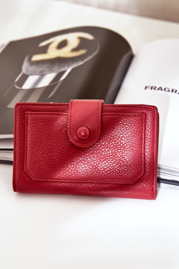 Feminin Geldbörse aus Öko-Leder rote Farbe Isamille