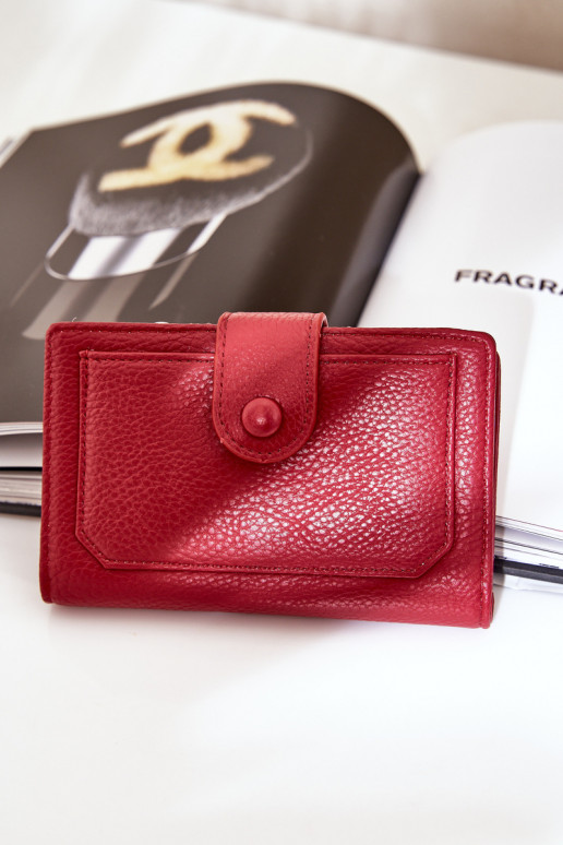 Feminin Geldbörse aus Öko-Leder rote Farbe Isamille Feminin Geldbörse aus Öko-Leder rote Farbe Isamille