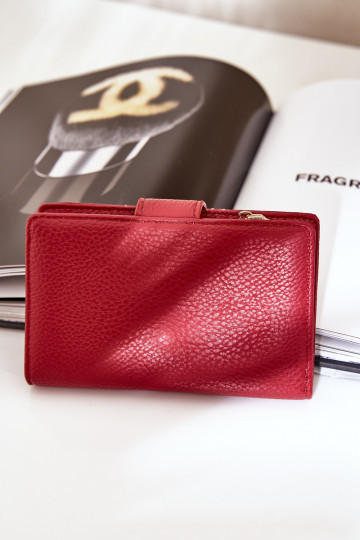 Feminin Geldbörse aus Öko-Leder rote Farbe Isamille 2