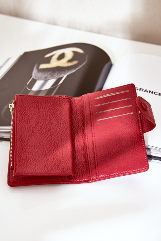 Feminin Geldbörse aus Öko-Leder rote Farbe Isamille Feminin Geldbörse aus Öko-Leder rote Farbe Isamille