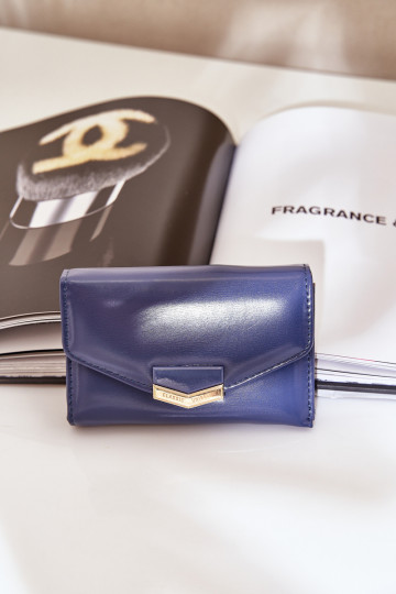 lackiert Damenbrieftasche Dunkelblau Rahner
