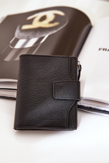 Damenbrieftasche Eko Leder schZuarze Farbe Jezorea