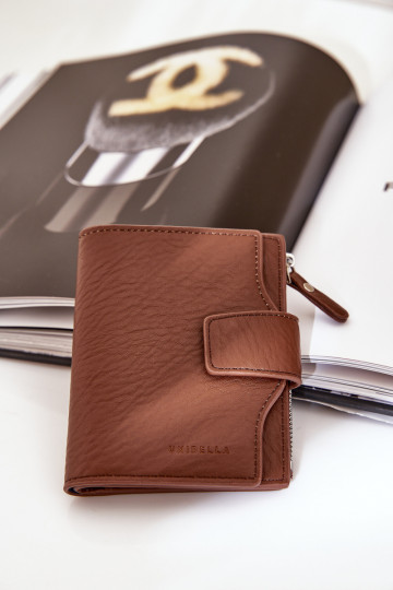 Damenbrieftasche Eko Leder braune Farbe Jezorea