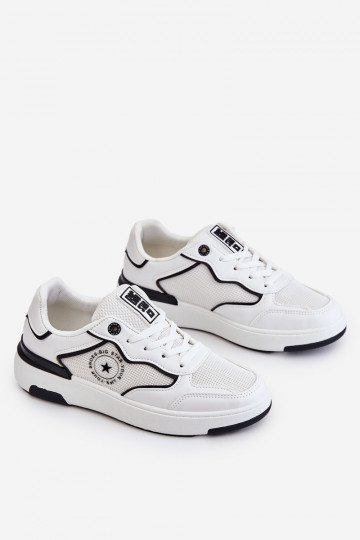 Feminin Sportlicher Stil Schuhe Big Star LL274440 INeiß-schZuarze Farbe 2